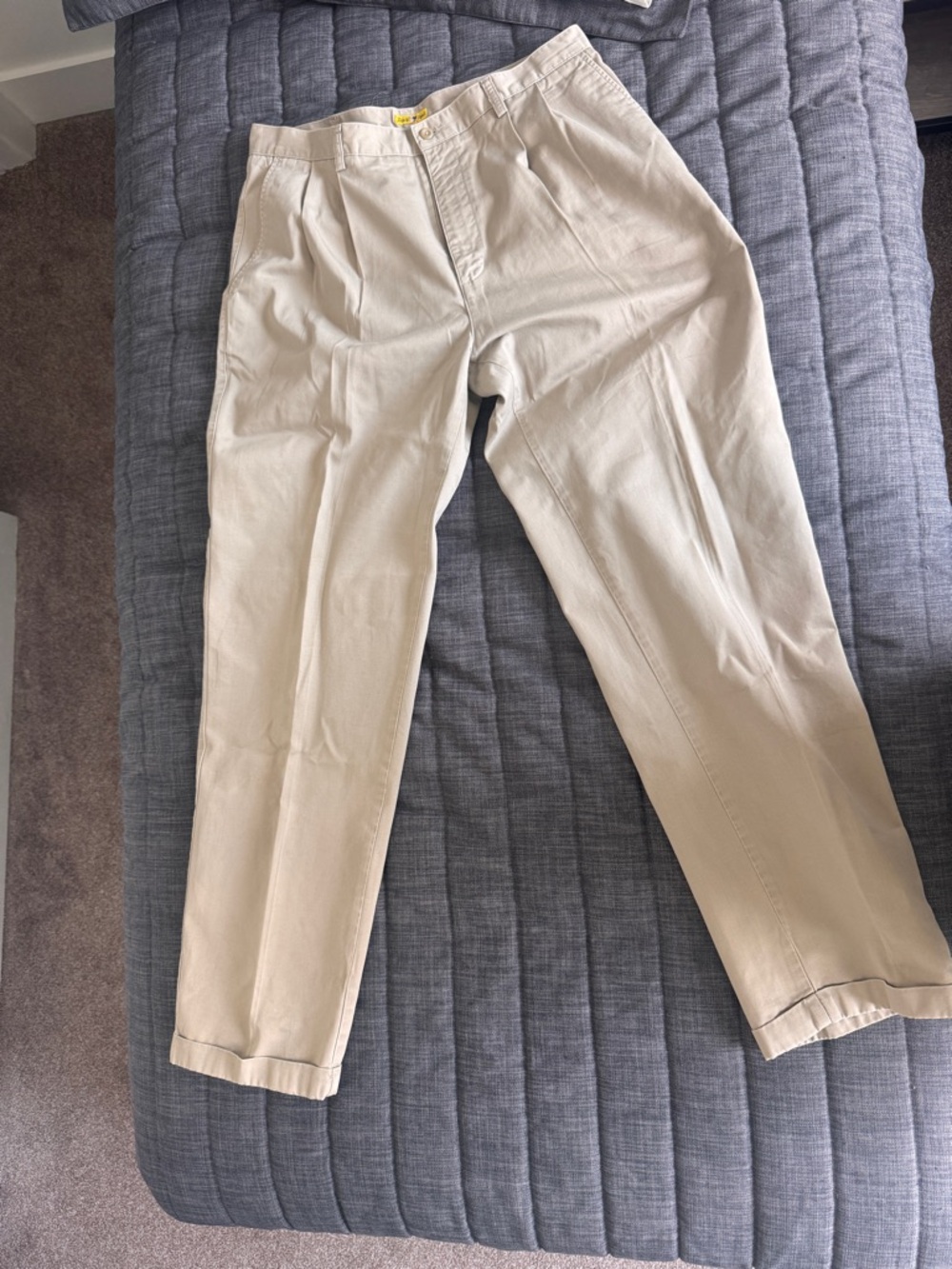 Men's 36x34 Duck Head Pleated Khaki Pants